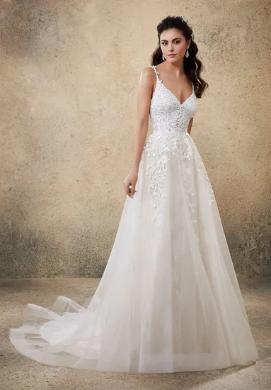 Lace Tulle Bridal Gown Custom Made Wedding Dresses W52210