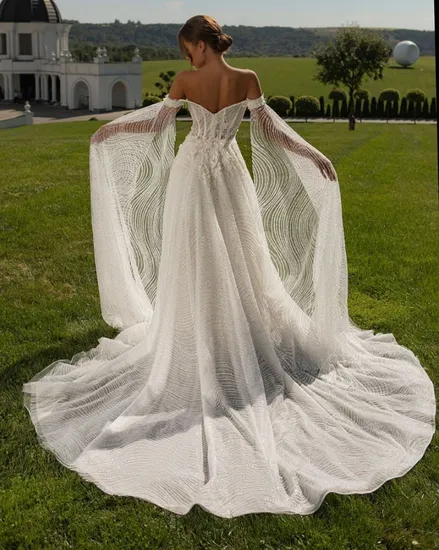 Fashion Mermaid Wedding Dress with Detachable Train Wedding Grown Dress Bridal Best Wedding Dress