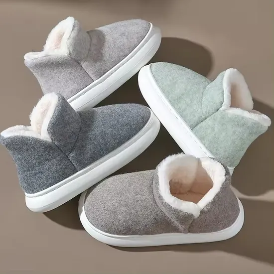 Winter Cotton Soft Sole Bedroom Couple Cotton Slip EVA Indoor Boots Shoes