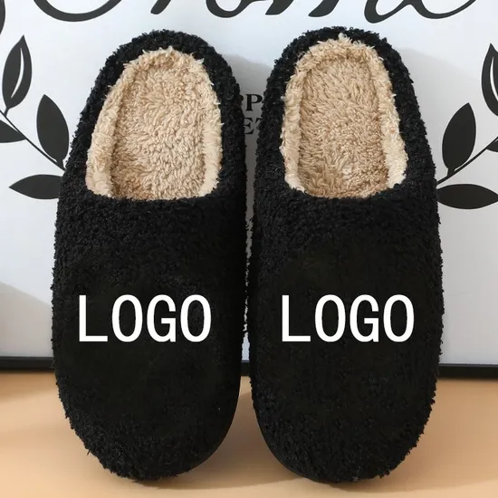 Custom Winter Home Plush Cotton Cookie Christmas Halloween Slippers