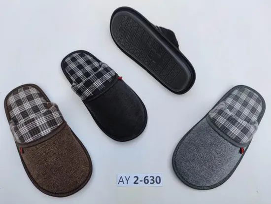 Home Shoes Men Basic Design Plush Winter Warm Cotton House Funny Cute Fuzzy Floor Indoor Slippers