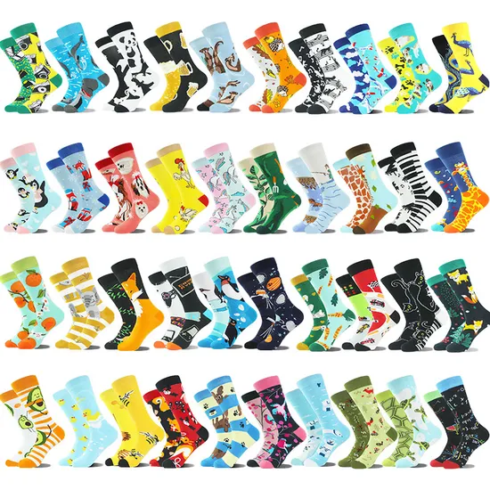 Unisex Funny Mismatch Socks for Gifts Hipster Design Ab Cotton Socks