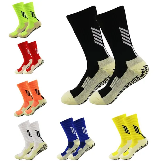 Wholesale Sport Soccer Football Non Slip Grip Crew Cotton Socks Anti Slip Soccer Men Cotton Basketball Sports Crew Football Sock Stocking