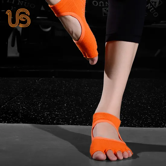 100% Comb Cotton Non Slip Toless Pilates Sock