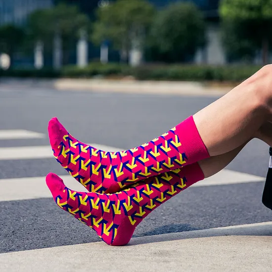 Black Classic Men Dress Socks Stylish Cotton Fashion Socks for Men Custom Logo