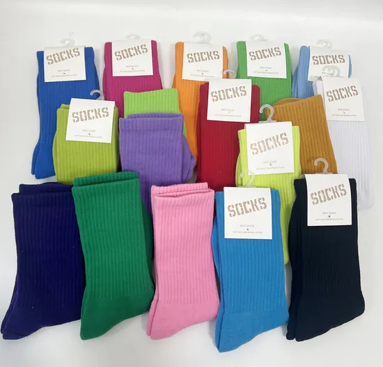 Cotton High Quality Crew Socks Customized Sock Men Women Unisex Cotton Socks