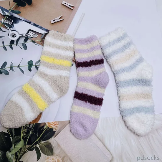 Wholesale Brused Fleece Sock Home Socks Cosy Women Sock
