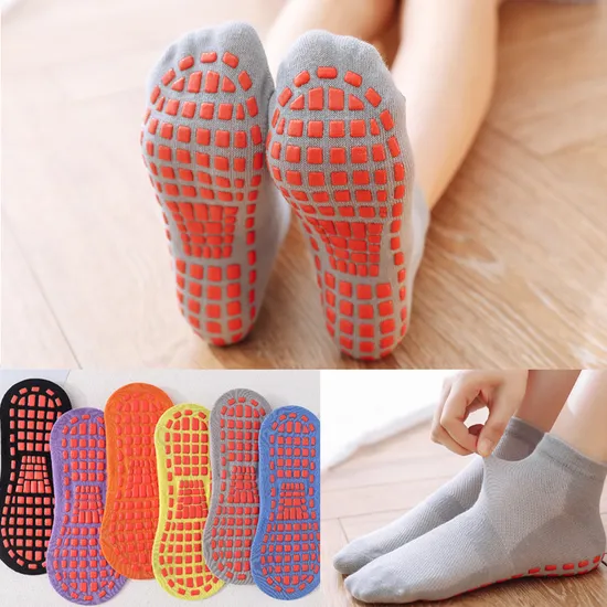 Custom Design Embroidery Free Sample Trampoline Socks
