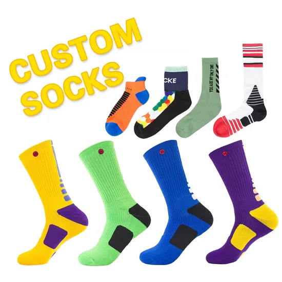 Unisex Man Cotton Compression Sport Basketball Socks