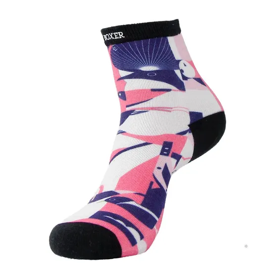 Unisex Good Price Printed Custom Bamboo Short Quarter Socks