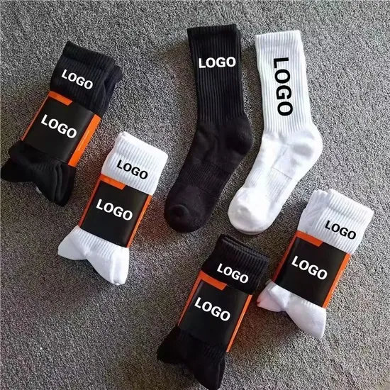 High Quality Sokken Calcetines Sock-Stocking Happy Funny Socks Custom Design White Sports Yoga Pilates Socks Anti Slip Grip Crew Cotton Men Custom Socks