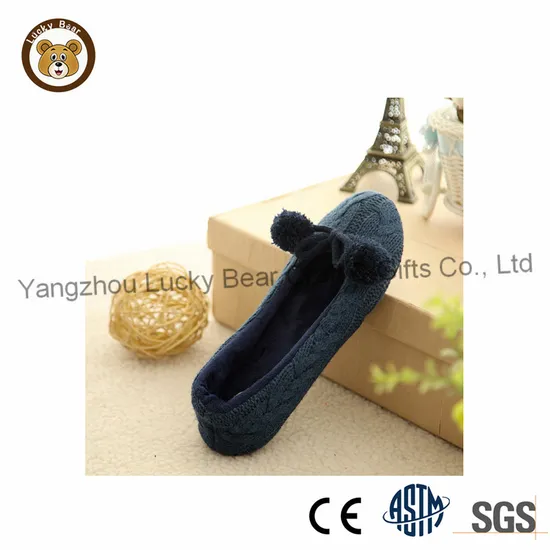 Wholesale Factory Kintted Cashmere Winter Warm Indoor Bootie Bedroom Shoes