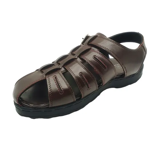 2025 Hot Selling Custom Fashionable Leisure Wading Open Wholesale Men Shoes Genuine Leather Sandals