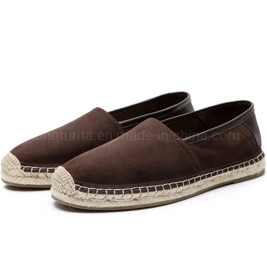 Suede Espadrilles with Embossed Logo for Men Shoes