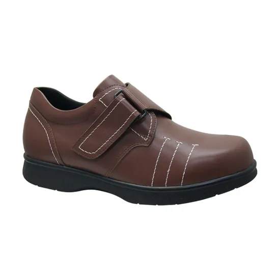 Wide Fit Leather Shoe Seamless Lining Flat Foot & Foot Pain Shoes