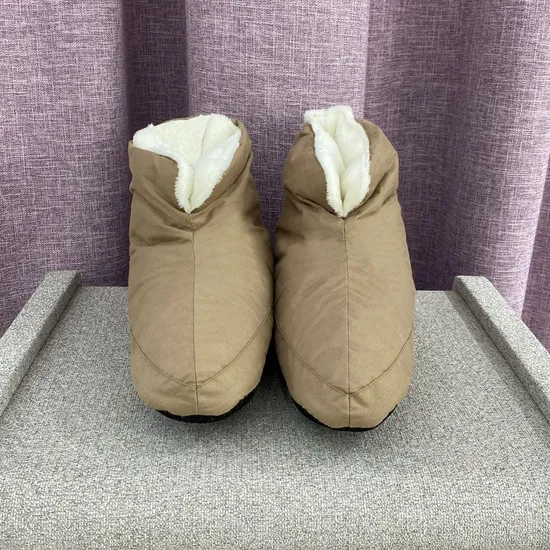 Warm Soft Flurry Winter Filling Goose Down Fabric Home Shoes