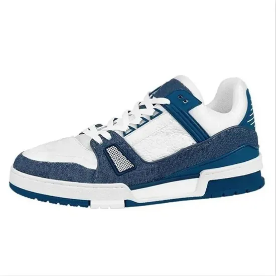 Designer Fashion Brand Casual Shoes Cowhide Letter Overlay Men Shoes