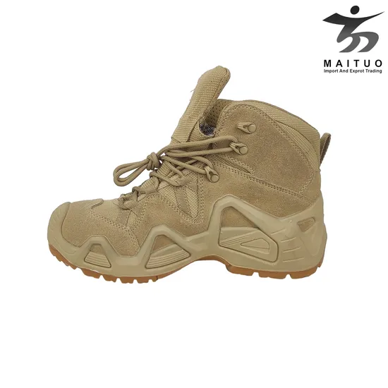 High-End Brown Suede Waterproof Climbing Footwear