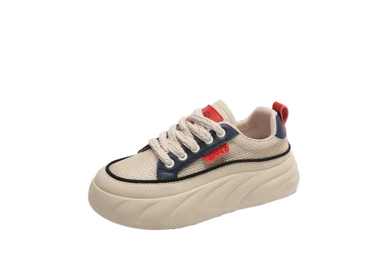 New Women′s Shoes Summer Mesh Single Mesh Thick Sole Casual Comfortable Fashion Trendy Sports Shoes Fak-002