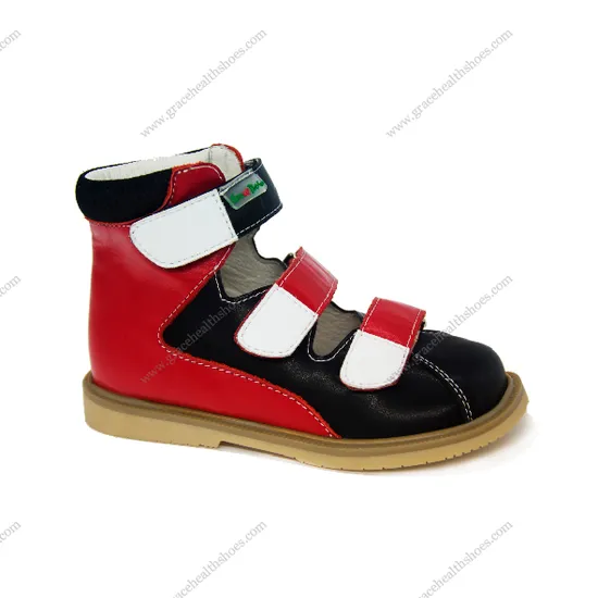 Popular 4 Seasons Leather Shoes for Girls with Thomas Heel for Therapeutic Flat Feet