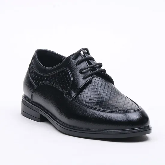 British Style Lace up Children Leather Shoes Kids Black Dress Shoes