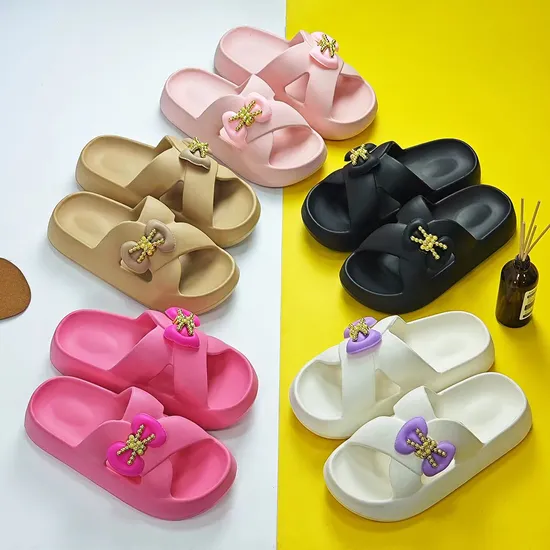 EVA Material High Heel Lady Shoes Women Slipper Colorful Shoes
