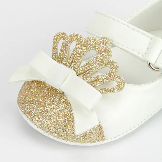 2023 Outdoor Infant Bling Princess Rubber Soft Sole Anti-Slip Baby Dress Shoes