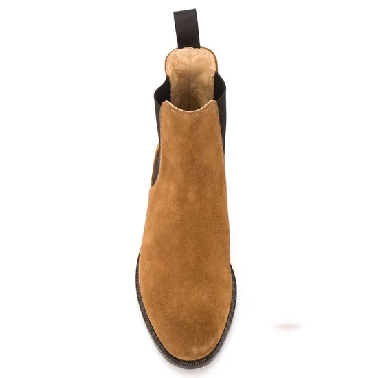 Genuine Leather Wide Fit Pull on Above Ankle Boots Without Zipper Chelsea Boots Unisex Office Plus Size Vegan Shoes Size 12