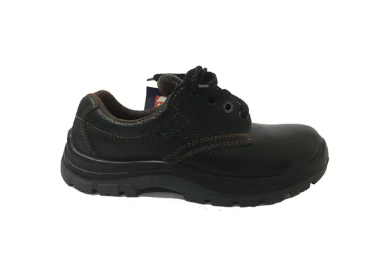 Black Safety Shoes with Steel Toe and Steel Sole