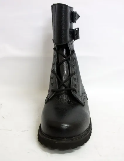 French Ranger Black Leather Military Style Mens Boots
