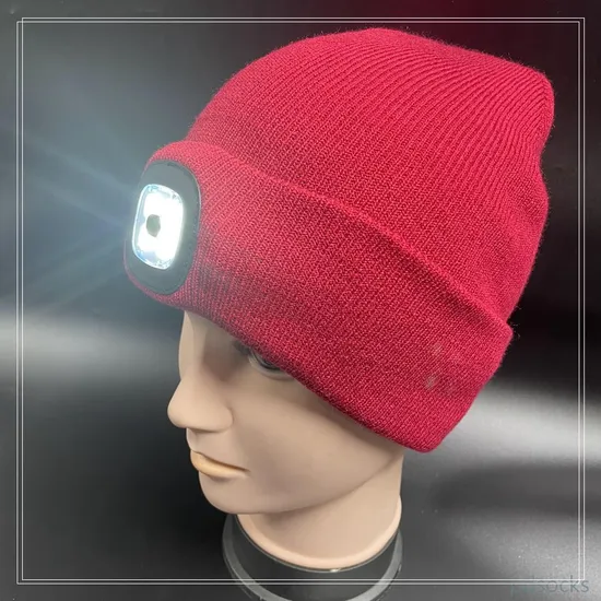 Wholesale Knitted Hat with LED Light Warm Sport Hat Ski Hat Hot Sale Accept Custom