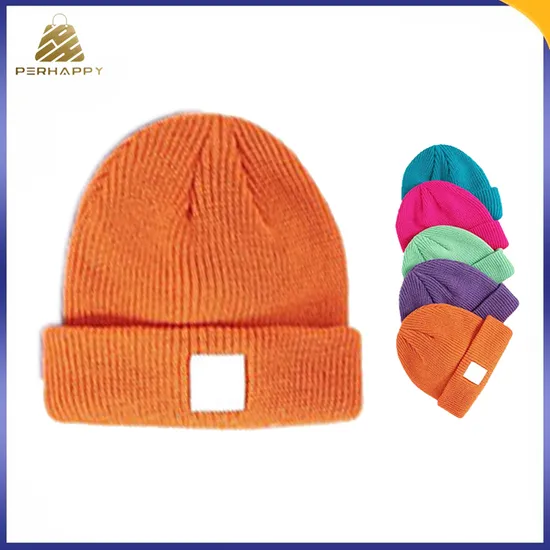 New Design Fashion Cuffed Unisex Winter Cap Knitted Beanie Hats
