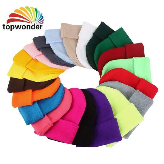 Customize and Wholesale All Sorts of Solid Color Winter Hat Winter Cap Winter Beanie in Many Colors and Designs