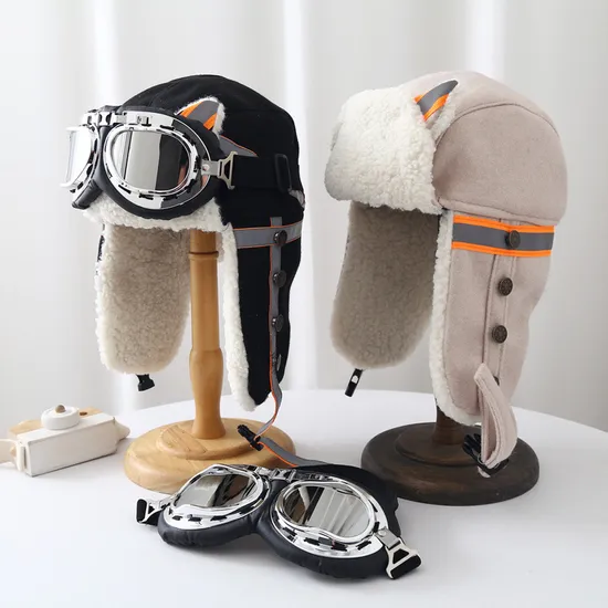 Trapper Cap Hunting Women Winter Furry Headwear Aviator Warm Hat Adult Children