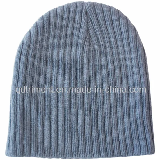 Popular Stretchable Knit Style 100% Acrylic Warm Beanie (TMK0273-1)