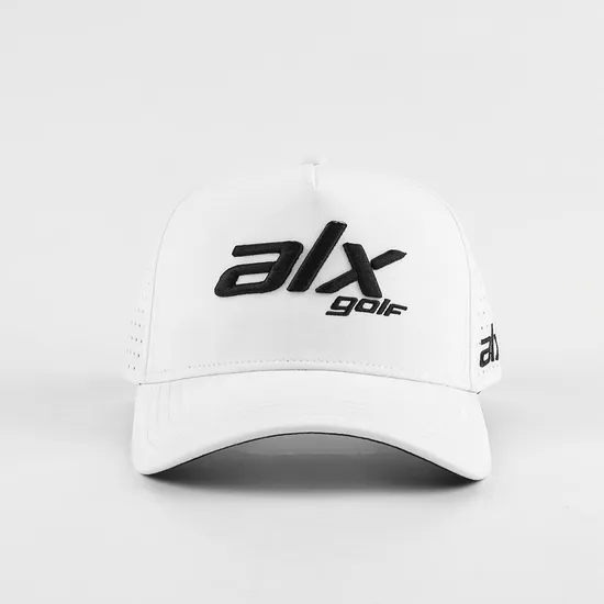 Custom 5 Panel 3D Embroidery Performance Laser Cut Water Resistant Perforated Sports Polyester Waterproof Baseball Snapback Hydro Trucker Golf Gorras Hat