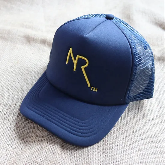 Outdoor Sports Blue Custom Logo Hats Factory Suppliers Wholesale High Quality Foam Mesh Hats for Men