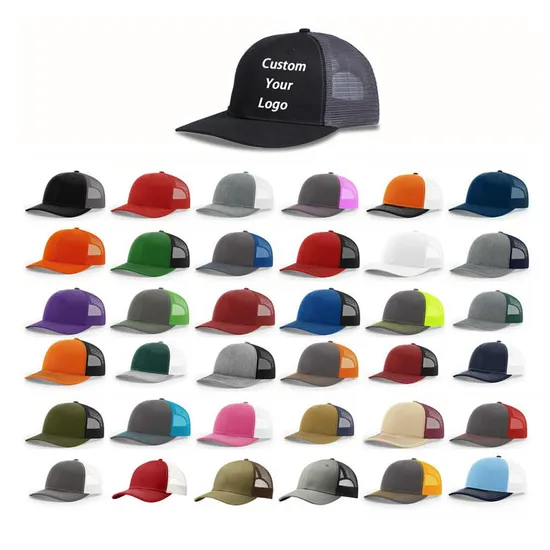 Classic Custom Casual Trucker Baseball Cap Adjustable Size Checked Mesh Sports Caps