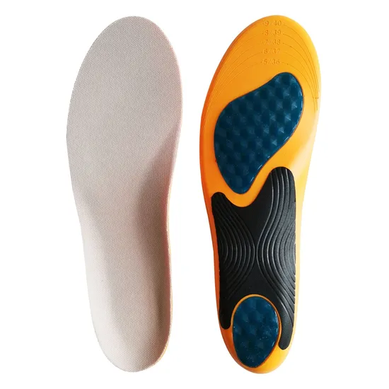 Amazon Insole Supplier Breathable PU Sport Arch Support Shoe Insole for Flat Foot with Heel Cup