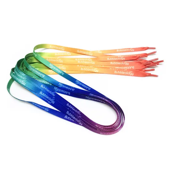 Fashion Strings Pattern Multi-Color Decoration Rainbow Shoestring Colorful Printed Shoe Laces