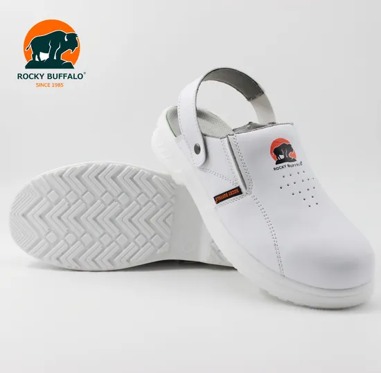Rocky Buffalo Occupational Clogs White Ob ESD Microfiber Upper Clogs