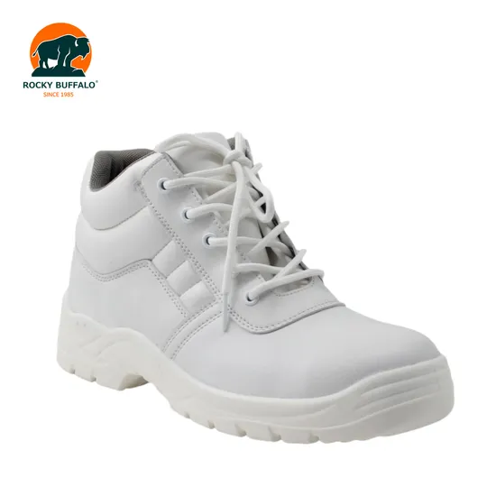 Rocky Buffalo Laced Hospital MID-Cut PU Sole White Safety Shoes