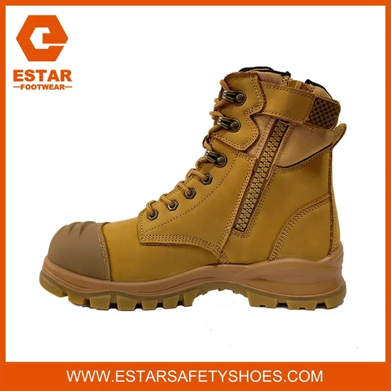 Zip Sided Work Safety Shoe Winter Outdoor Industrial Safety Boots for Men