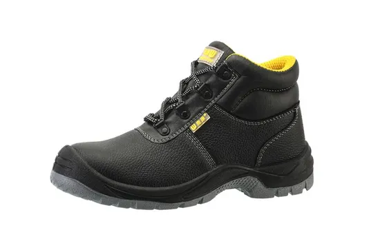 Embossed Genuine Leather PU Outsole Steel Toe Midsole Anti-Impact & Penetration Safety Shoe