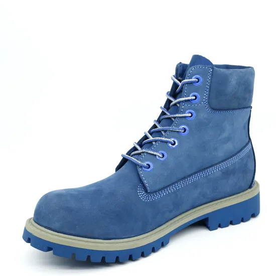 Blue Nubuck Fashion Walking Boot Shoe