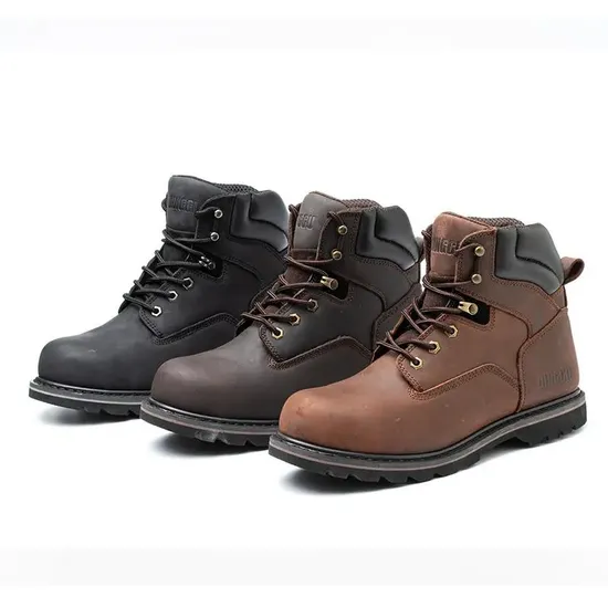 Goodyear Welted Safety Shoes and Boots Composite Toe Shoes Construction Boots Mens Waterproof safety Mens Boots Security Shoes