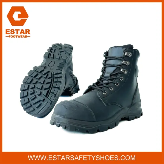 Zip Streamlined TPU Toe Guard for Added Leather Protection Winter Safety Boots