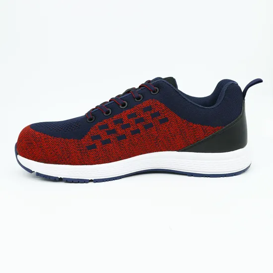 Rubber Sole Slip Resistant Steel Toe Men Sport Safety Shoes
