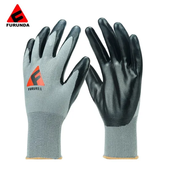 CE En388 Nitrile Latex Coated Safety Work Gloves for Gardening Household