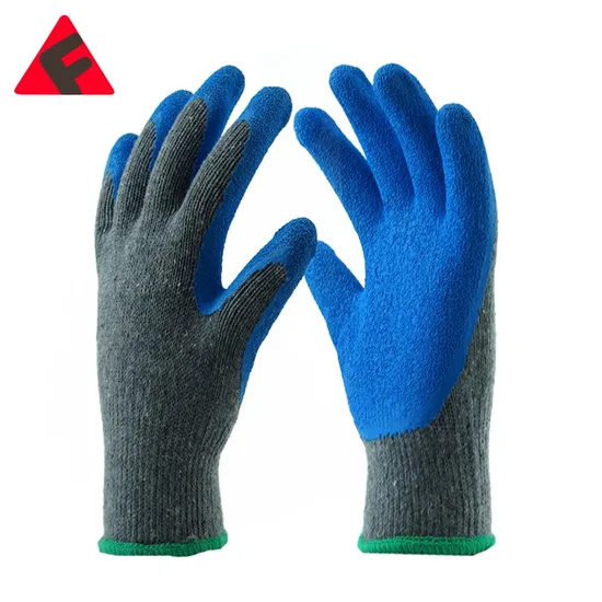 10 Gauge Poly Cotton Palm Coated Latex Labor Hand Work Glove